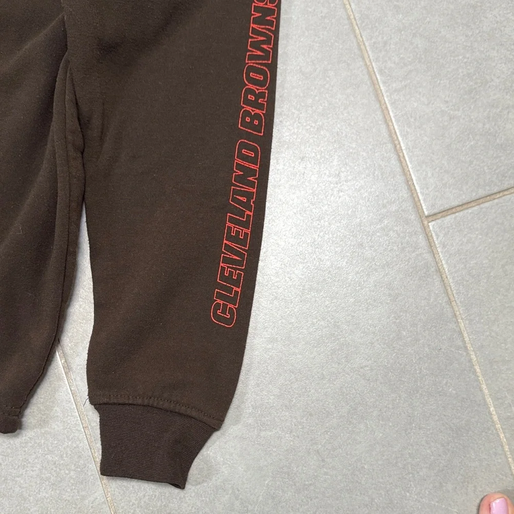 Cleveland Browns Hoodie with Helmet Logo and Cleveland Browns on sleeves